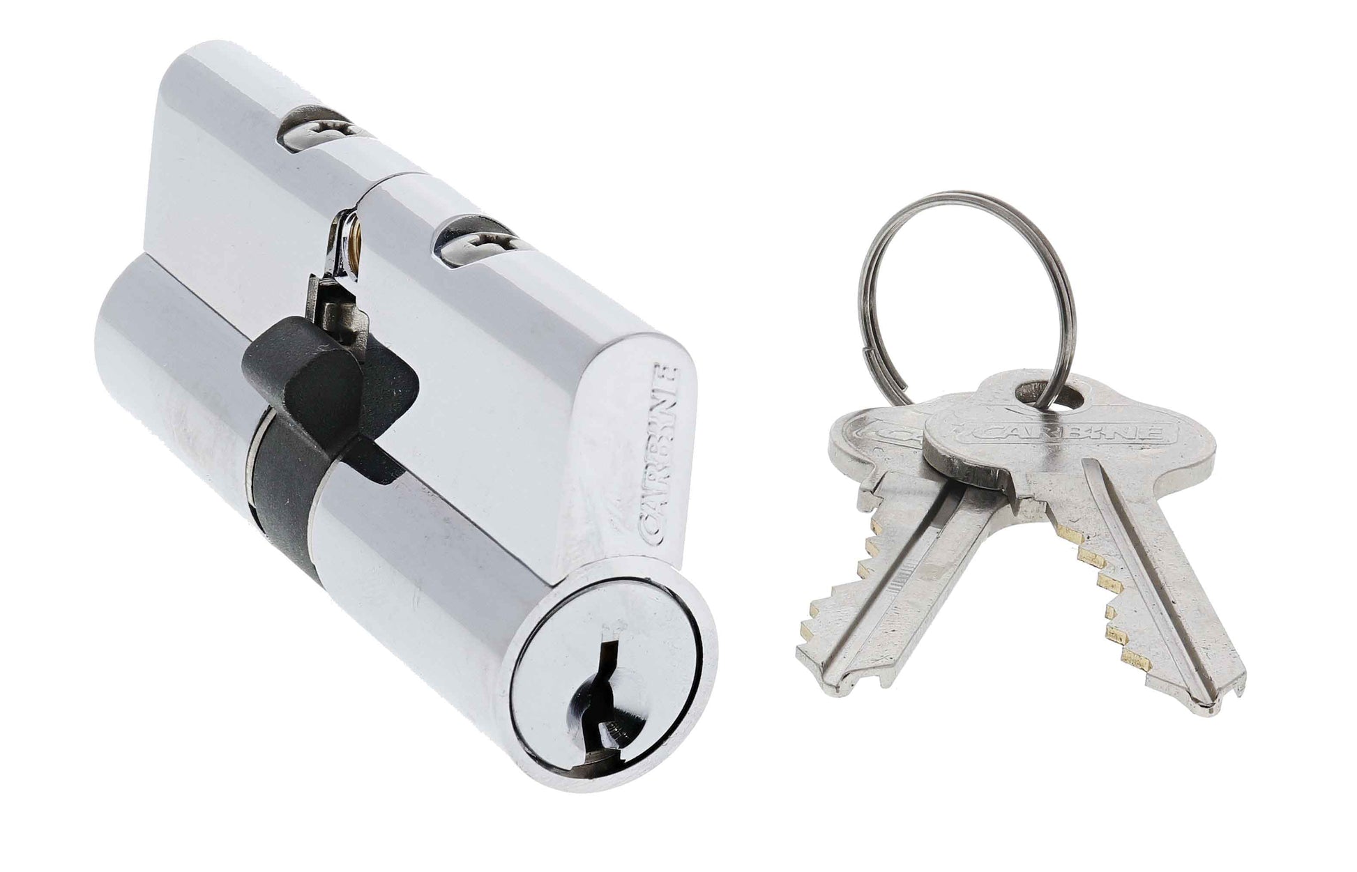 Carbine Profile Double Cylinder, Lazy Cam, 6 pin, C4 Keyed Alike KA7, Boxed, Chrome Plate