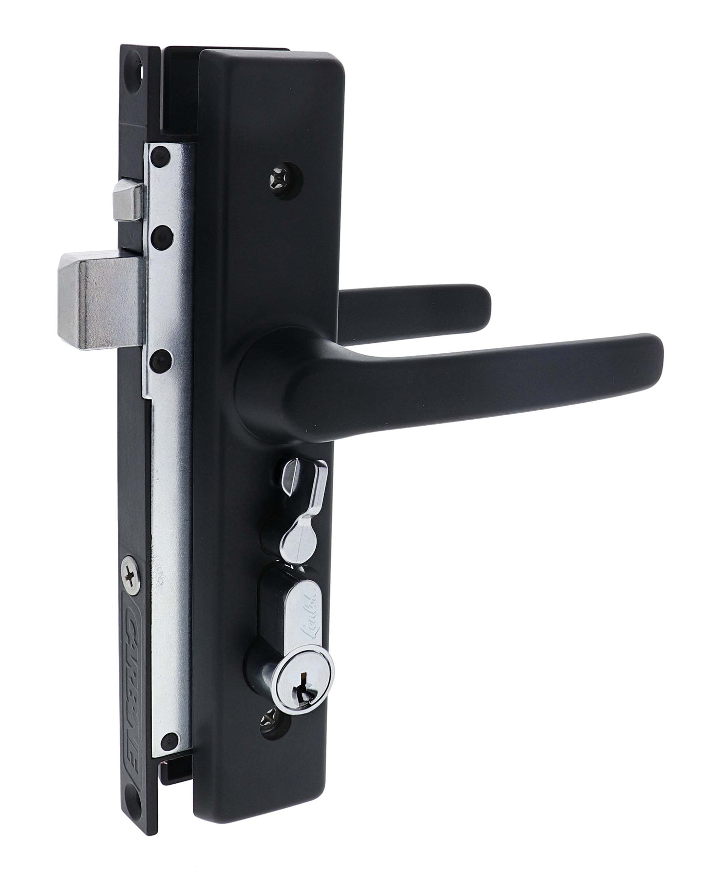 Carbine CSDL Screen Door Lock, Includes LPL cylinder keyed to differ, Black