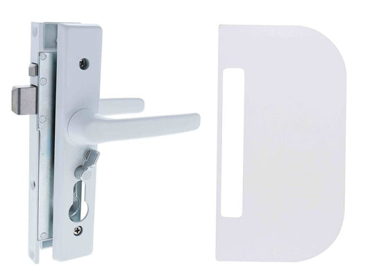 Carbine CSDL Screen Door Lock, Includes CSS-1 shield, White
