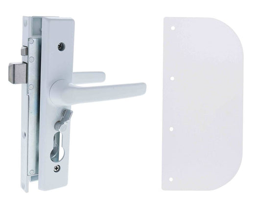 Carbine CSDL Screen Door Lock, Includes CSS-2 shield, White