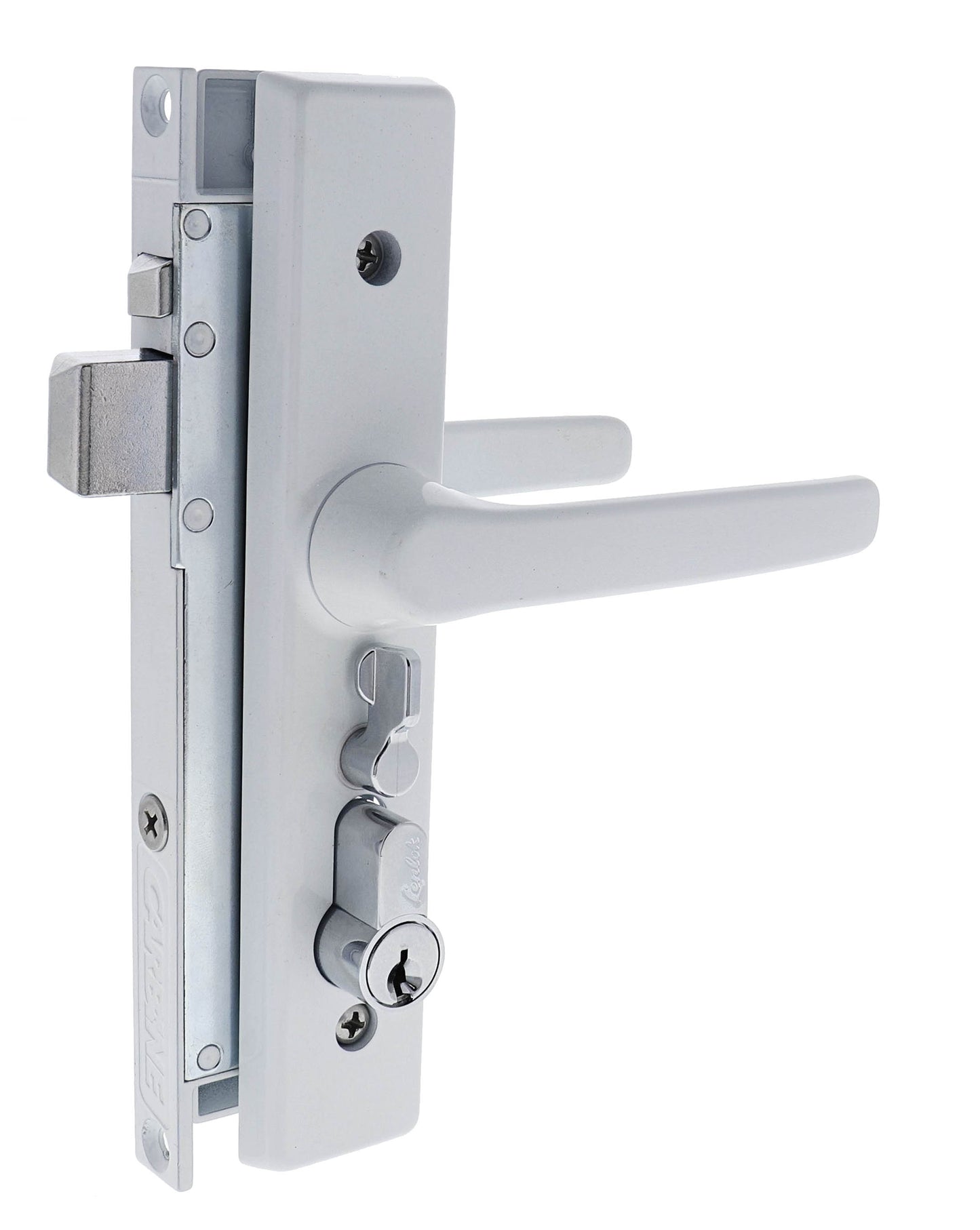 Carbine CSDL Screen Door Lock, Includes LPL cylinder keyed to differ, White