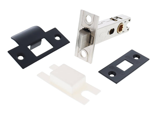 Carbine mortice furniture 60mm tubular latch, Matte Black