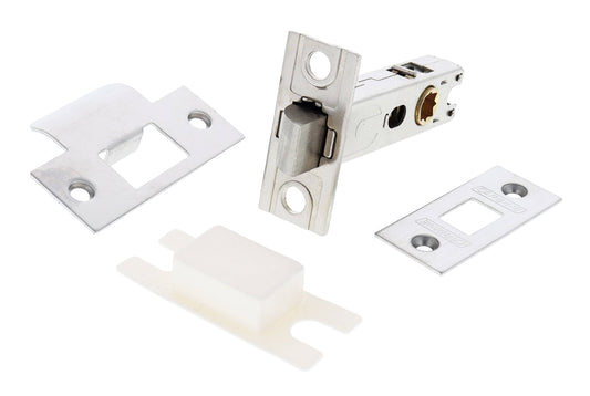 Carbine mortice furniture 60mm tubular latch, Stainless Steel