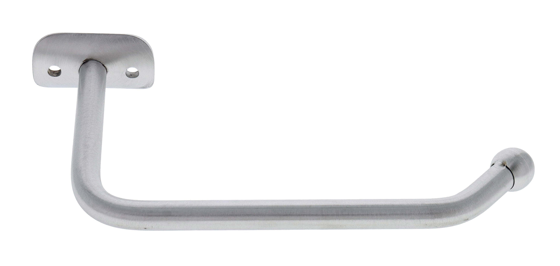 Under rail toilet roll holder, two hole fixing, brushed stainless steel