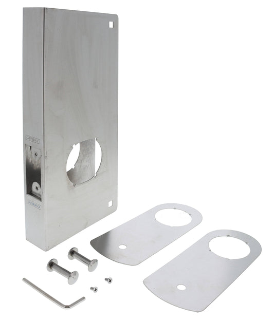 Carbine DS-DL1-35 Digital lock Door Saver Plate, Suits 35MM Door, 60-70mm backset, 280MM X 130MM X 0.7MM, Stainless Steel