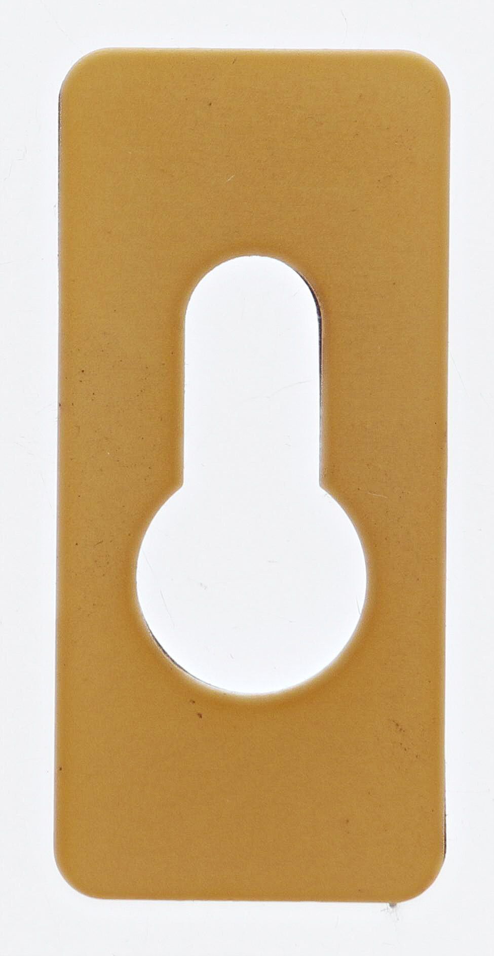 Souber EE2, Rectangular Adhesive Escutcheon Suits Euro Cylinder, 65.5mm x 30mm, Anodised Gold