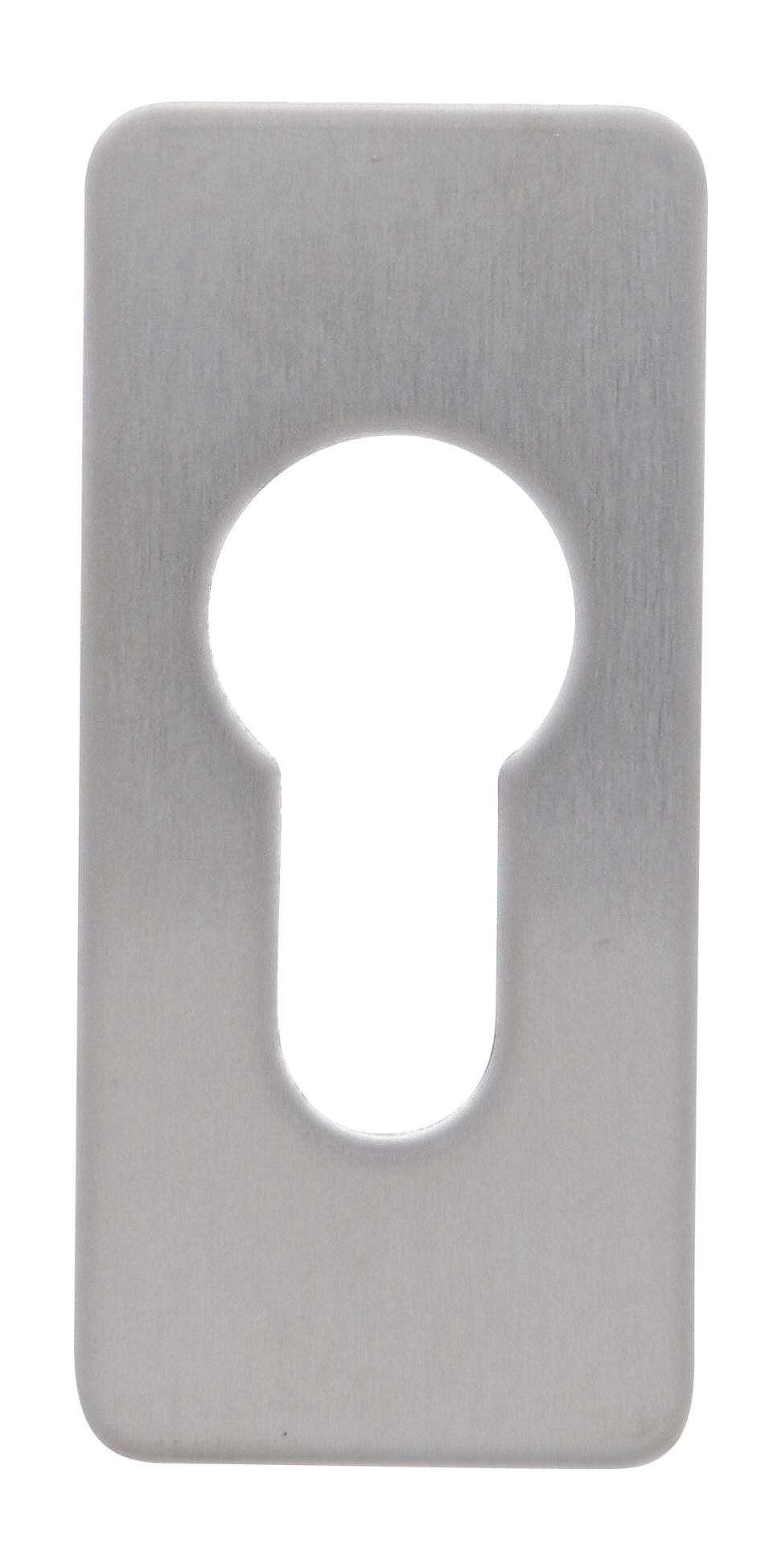 Souber EE2, Rectangular Adhesive Escutcheon Suits Euro Cylinder, 65.5mm x 30mm, Stainless Steel