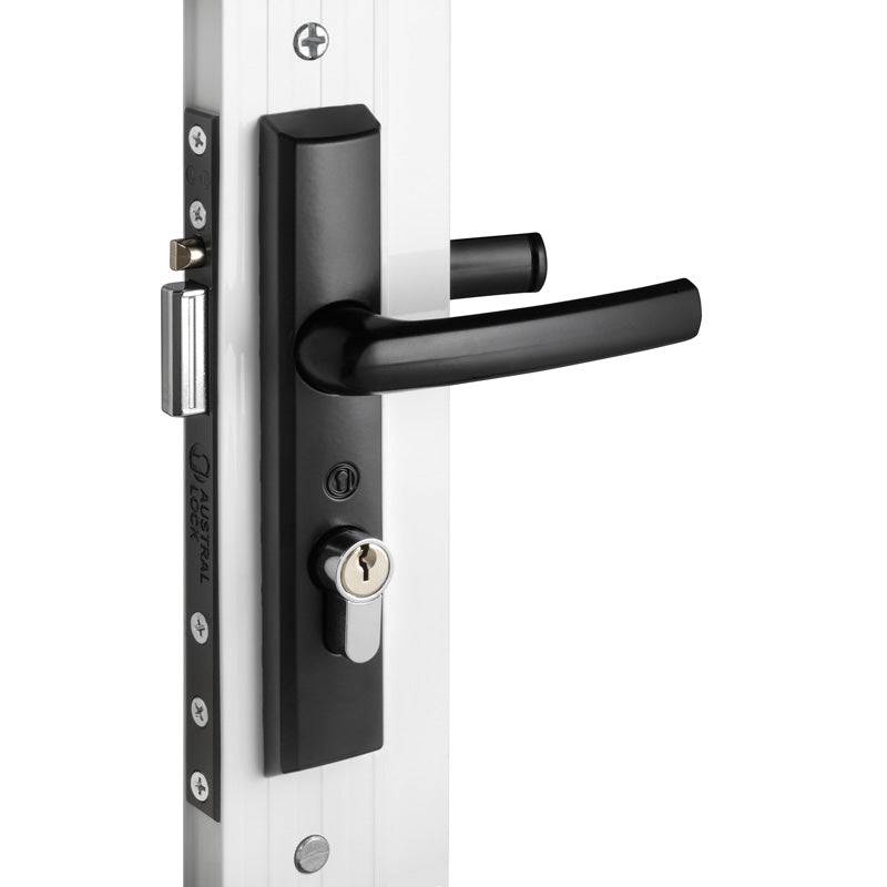 Austral Elegance Hinged Screen Door Lock, Straight bolt, Black