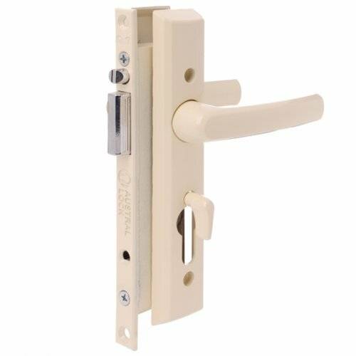 Austral Elegance Hinged Screen Door Lock, Straight bolt, Primrose