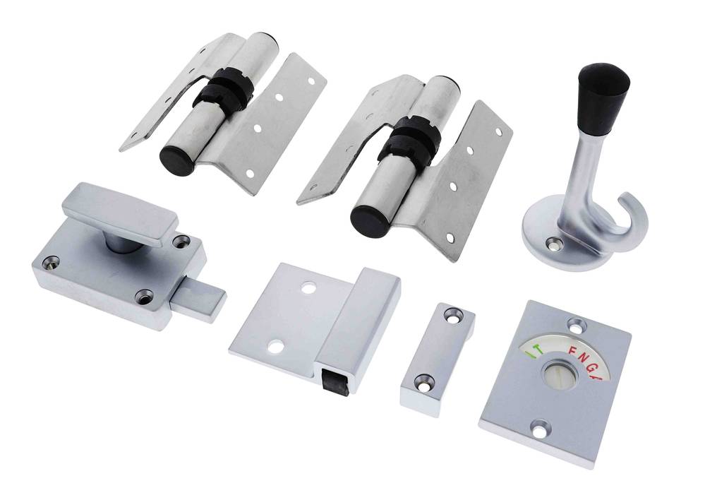 Lenlok HCSFWIGHSSLH Screw Fixed Gravity Hinge Set, Hold Closed, Left hand, Satin Stainless Steel
