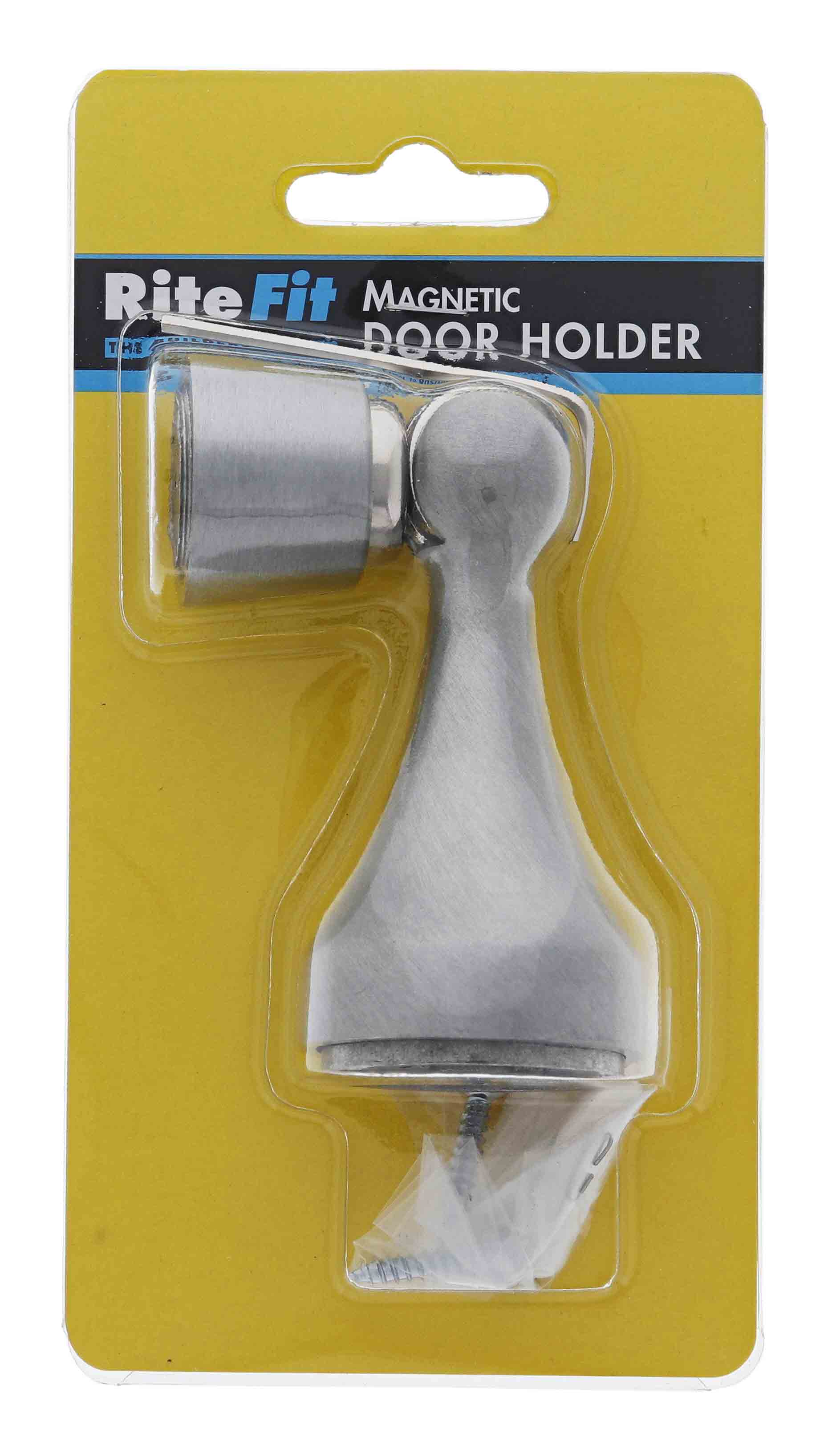 Lenlok Magnetic Door Holder, Display Pack, Satin Chrome