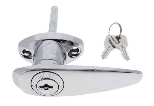 Lenlok L Handle, Front Fixing, 75MM Shaft, LN Keyed Alike CL003 33113, , Chrome Plate