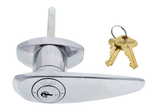 Lenlok L Handle, Rear Fixing, 75MM Shaft, C4 Keyed Alike KA5, , Chrome Plate
