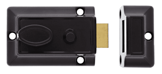 Lenlok LNL Nightlatch, 60mm backset, Keyed to Differ, Boxed, Brown