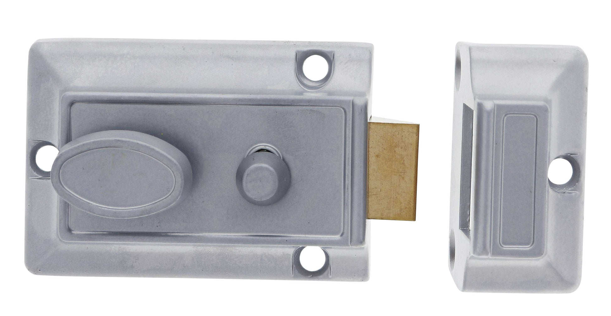 Lenlok LNL Nightlatch, 60mm backset, Keyed to Differ, Boxed, Silver