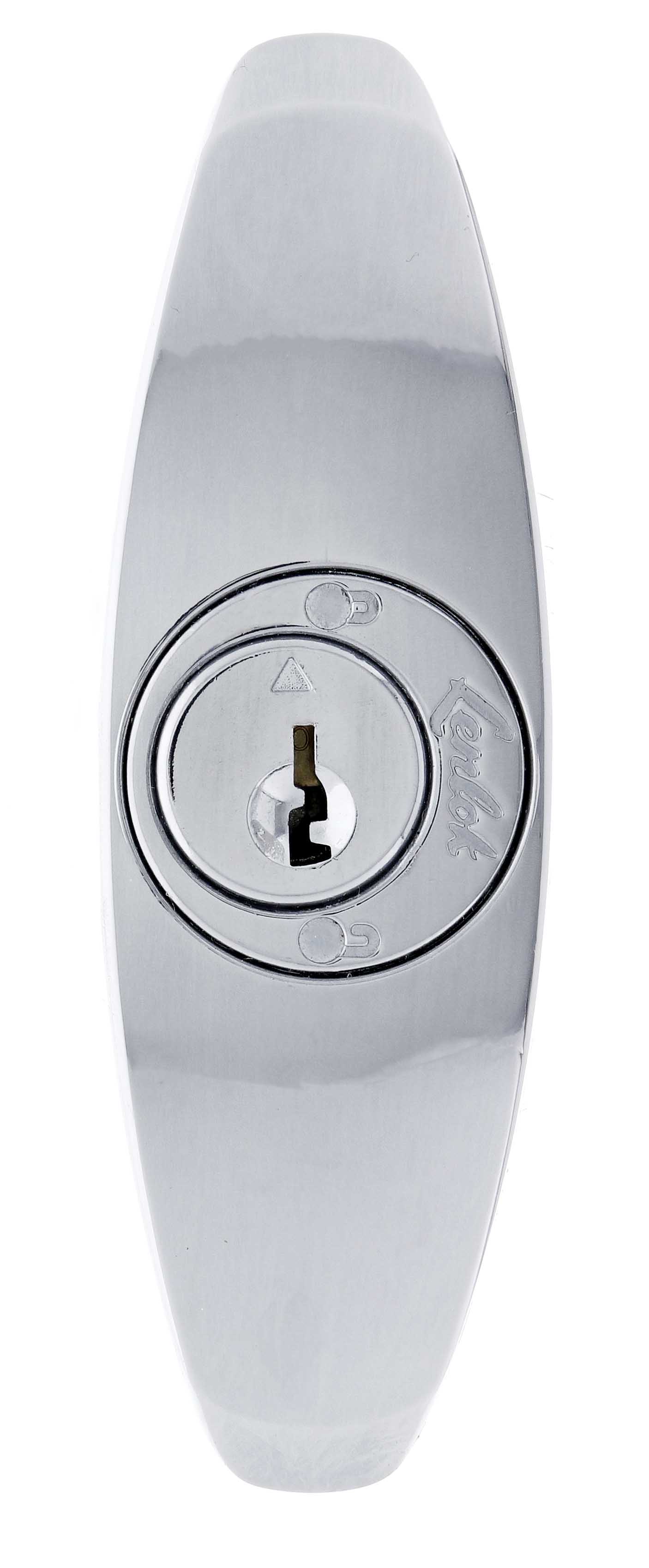 Lenlok T Handle, Rear Fixing, 75MM Shaft, C4 Keyed Alike KA4, , Chrome Plate