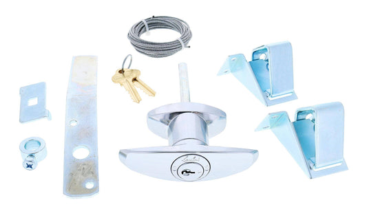 Tilt a Door Kit, LTH-RF, Rear Fixing, C4 Keyed to Differ , Display Pack, Chrome Plate