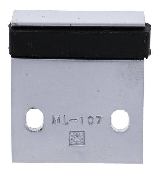 Lenlok M107NF, Bolt Through, Bumper No Fixings, 48MM X 54MM X 17.5MM, suits 18-50mm Door, Satin Chrome