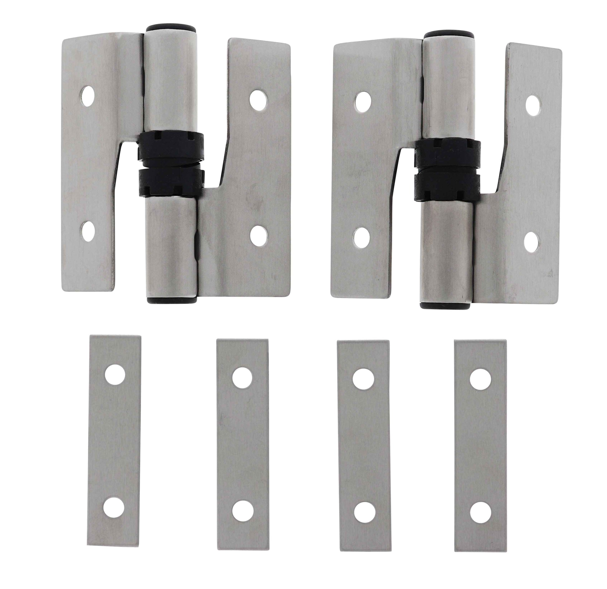 Lenlok M206, Left hand Gravity Hinge Pair, Bolt Through, Hold Open, , Stainless Steel