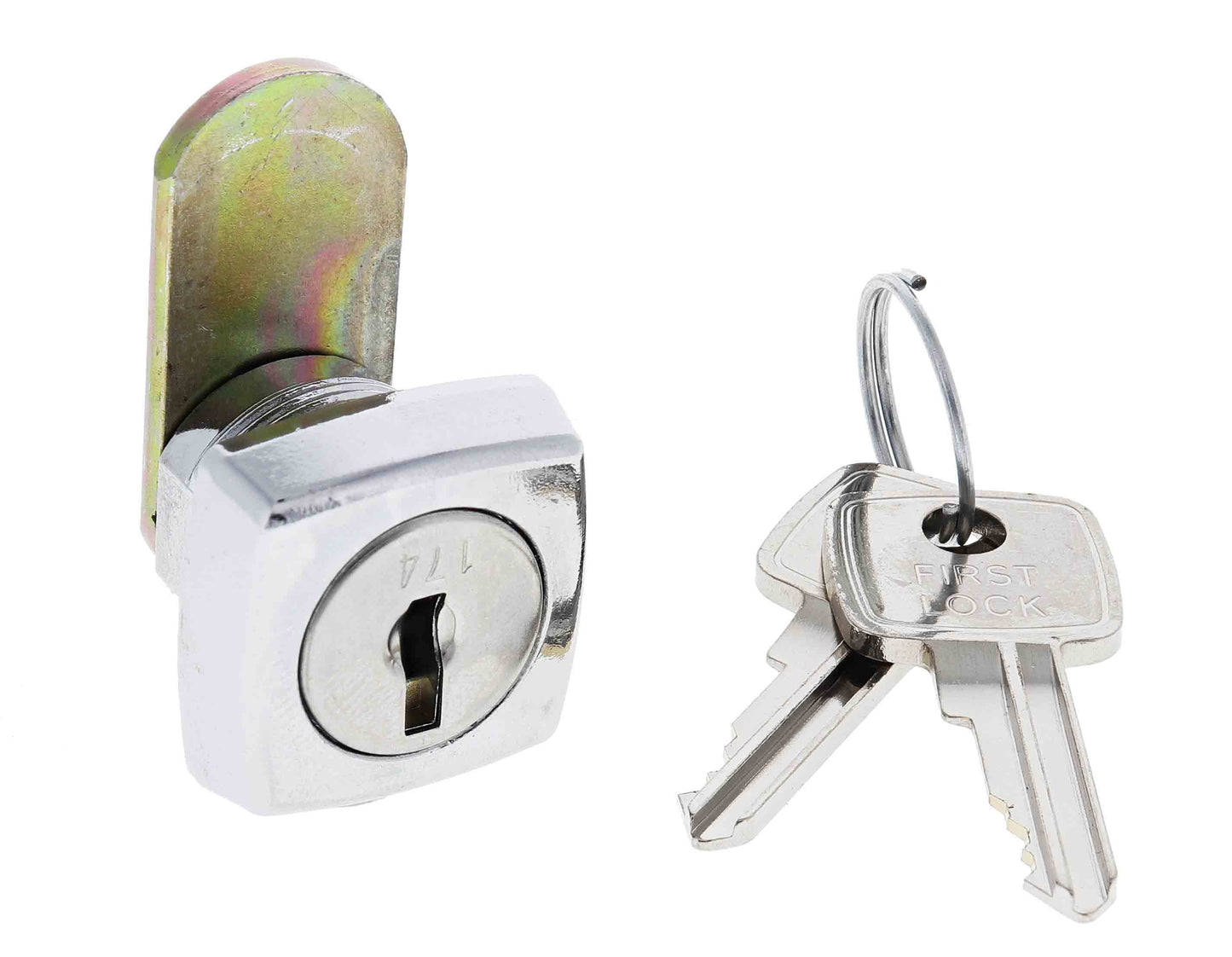 Lenlok LF16 11MM Square Face Mastered Cam Lock, 27mm cam, Keyed Alike 180,