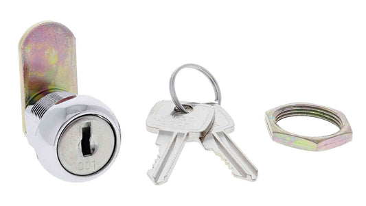 Lenlok LF16 16MM Round Face Mastered Cam Lock, 27mm cam, Keyed Alike 068,