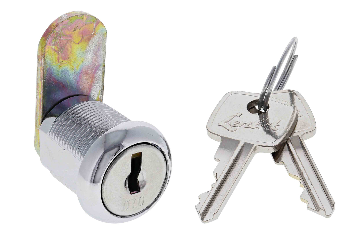 Lenlok LF16 19MM Round Face Mastered Cam Lock, 27mm cam, Keyed Alike 180,