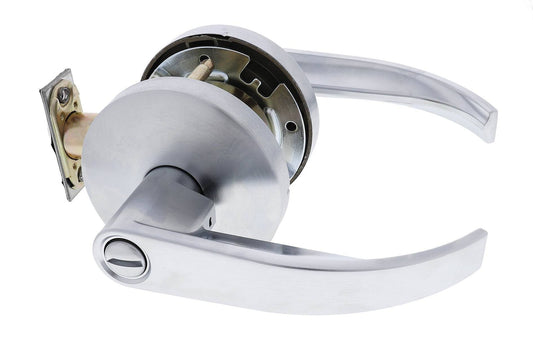 Carbine Doncaster 7000 Cylindrical Privacy set, Disability Lever, 70mm backset, , Boxed, Brushed Satin Chrome