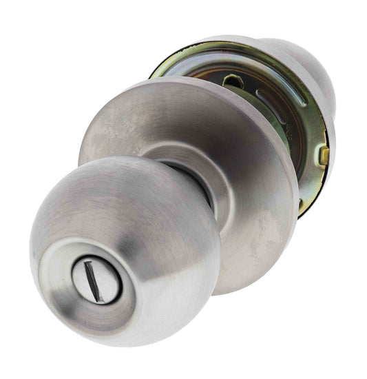Carbine Epsom 3000 Cylindrical Privacy Set with 70mm backset in satin stainless steel finish. Durable door lock ideal for privacy applications.