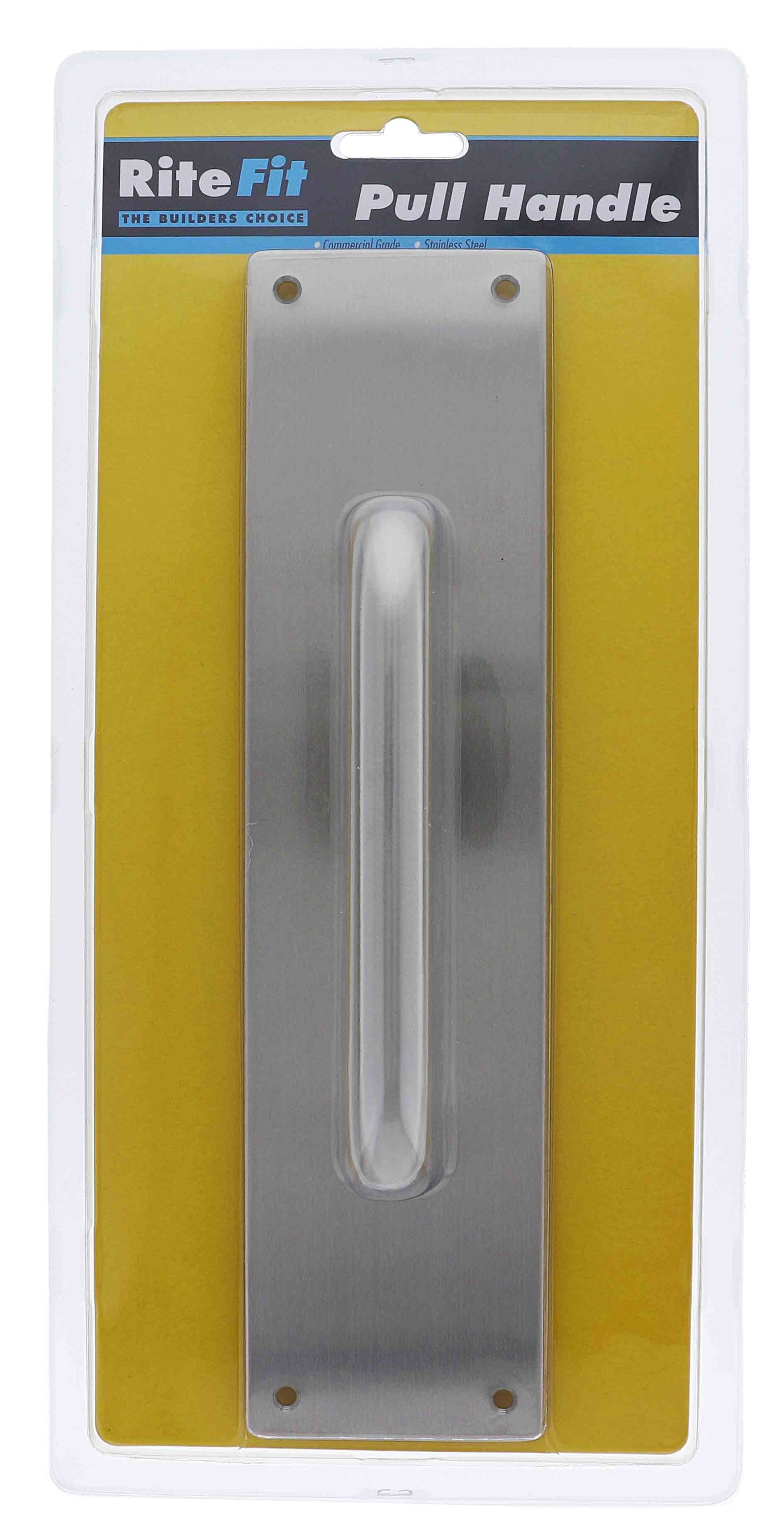 Lenlok PH-1 Pull Handle 300 X 75MM, Non Engraved, Stainless Steel Display Pack