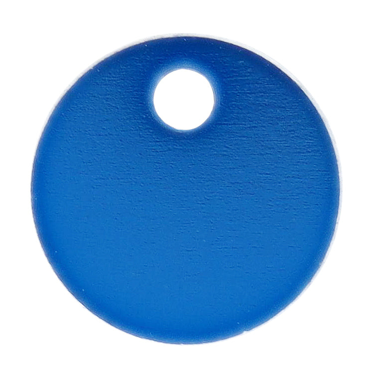 Anondised Engraving Disc Blue, 19MM X 1.2MM, Pack of 25