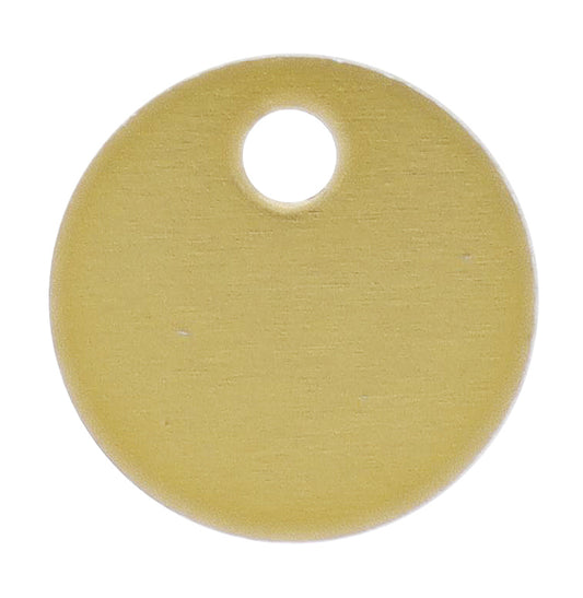 Anondised Engraving Disc Gold, 19MM X 1.2MM, Pack of 25