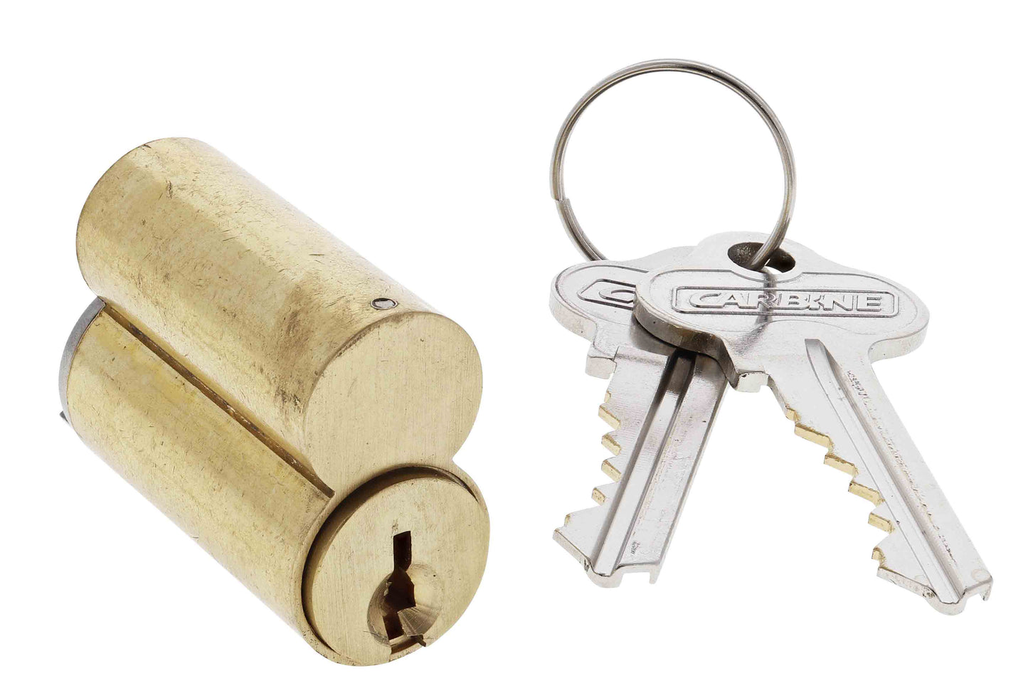Carbine C45 and C50 Padlock cylinder fig 8 Cylinder, 6 pin, C4 Keyed Alike Random, Brass
