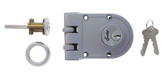 Lenlok S205 Double Cylinder Anti-Jemmy Deadlock, 60mm backset, C4 Keyed to Differ , Boxed, Satin Chrome