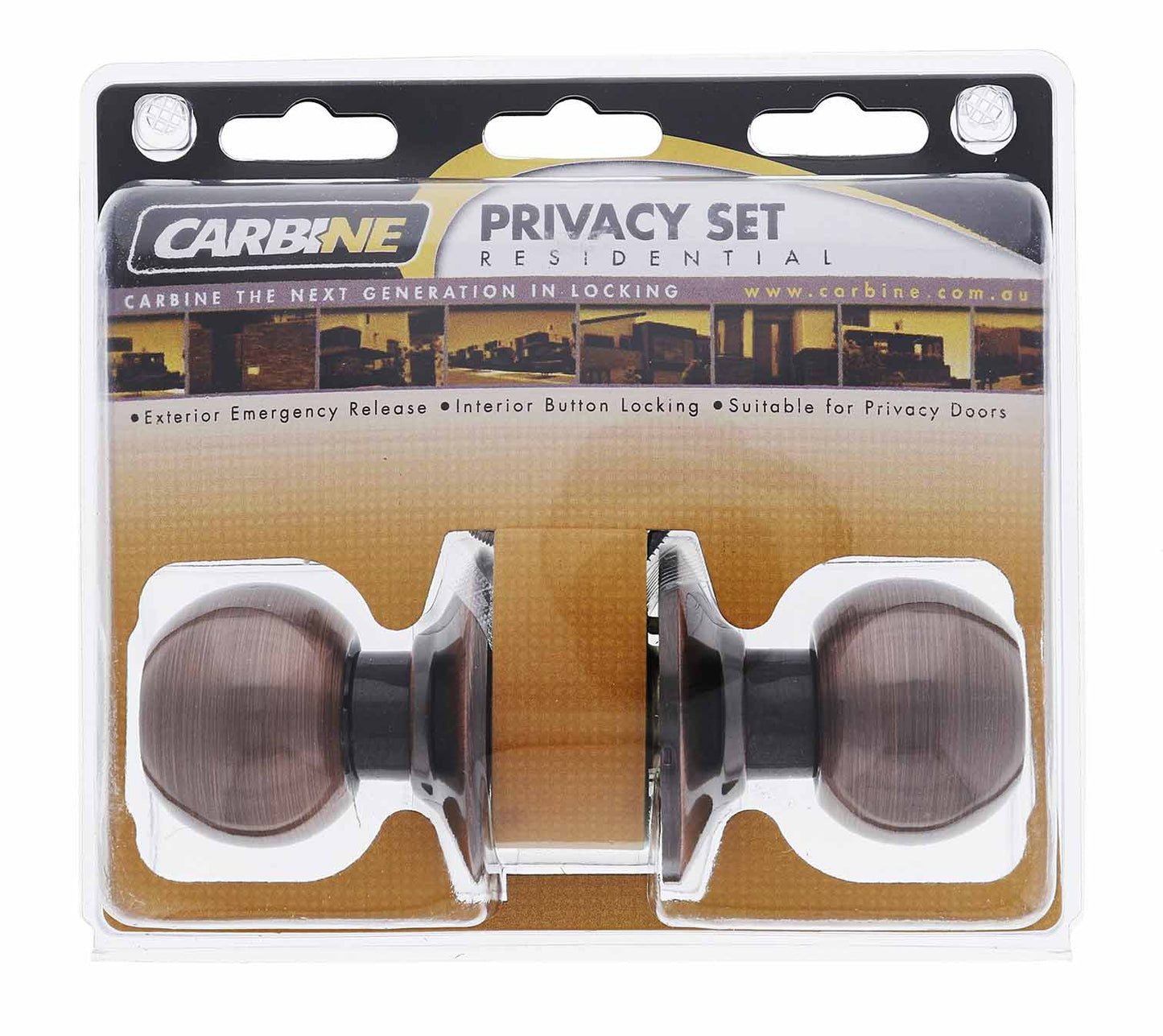 Carbine Aintree SC9000 Cylindrical Privacy set, , Display Pack, Antique Bronze