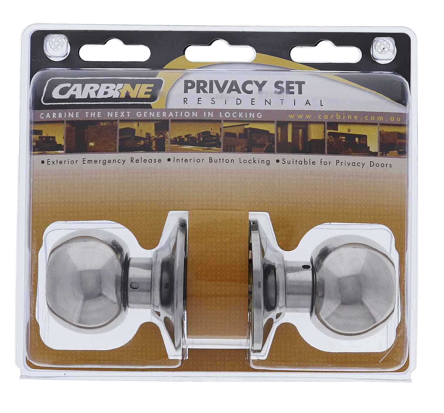 Carbine Aintree SC9000 Cylindrical Privacy set, , Display Pack, Chrome Plate