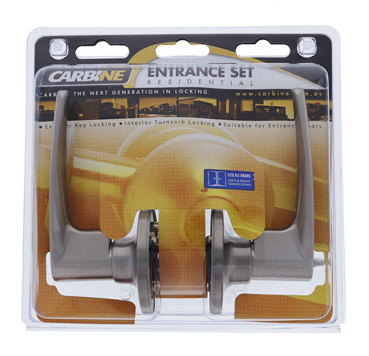 Carbine Kingston SL7000 Tiebolt Standard Entrance Lever set, C4 Keyed to Differ, Display Pack, Satin Nickel