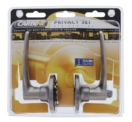 Carbine Kingston SL7000 Tiebolt Standard Privacy Lever set, , Display Pack, Stainless Steel