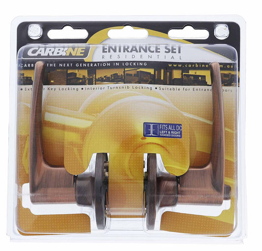 Carbine Kingston SL7000 Tiebolt Standard Entrance Lever set, C4 Keyed to Differ, Boxed, Antique Bronze