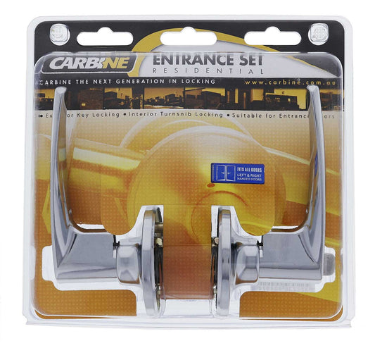 Carbine Kingston SL7000 Tiebolt Standard Entrance Lever set, C4 Keyed to Differ, Display Pack, Chrome Plate