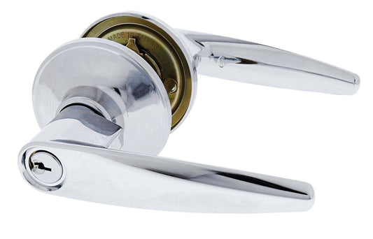 Carbine Kingston SL7000 Tiebolt Standard Entrance Lever set, C4 Keyed to Differ, Boxed, Chrome Plate