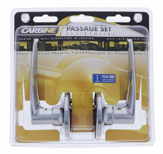 Carbine Kingston SL7000 Tiebolt Standard Passage Lever set, , Display Pack, Chrome Plate