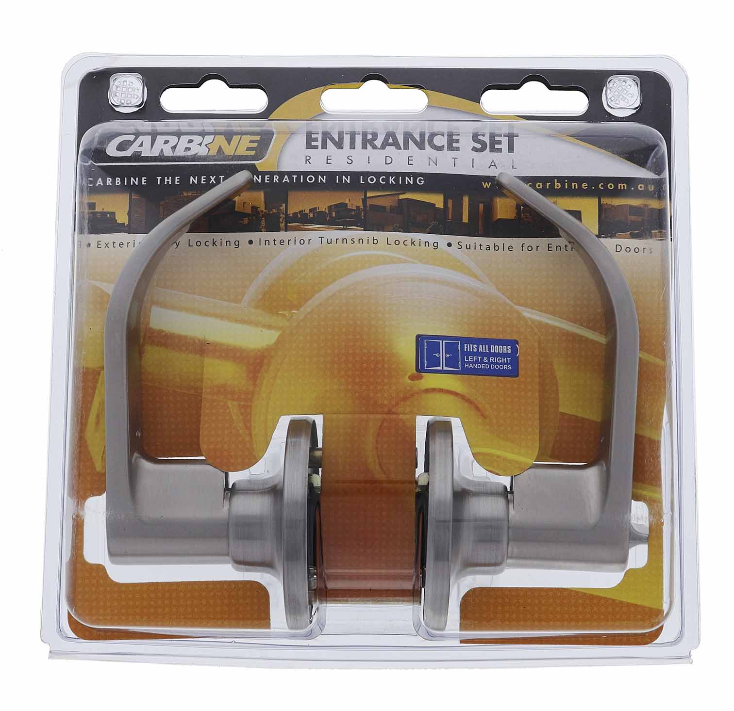 Carbine Empire SL8000 Tiebolt Standard Entrance Lever set, C4 Keyed to Differ, Display Pack, Stainless Steel