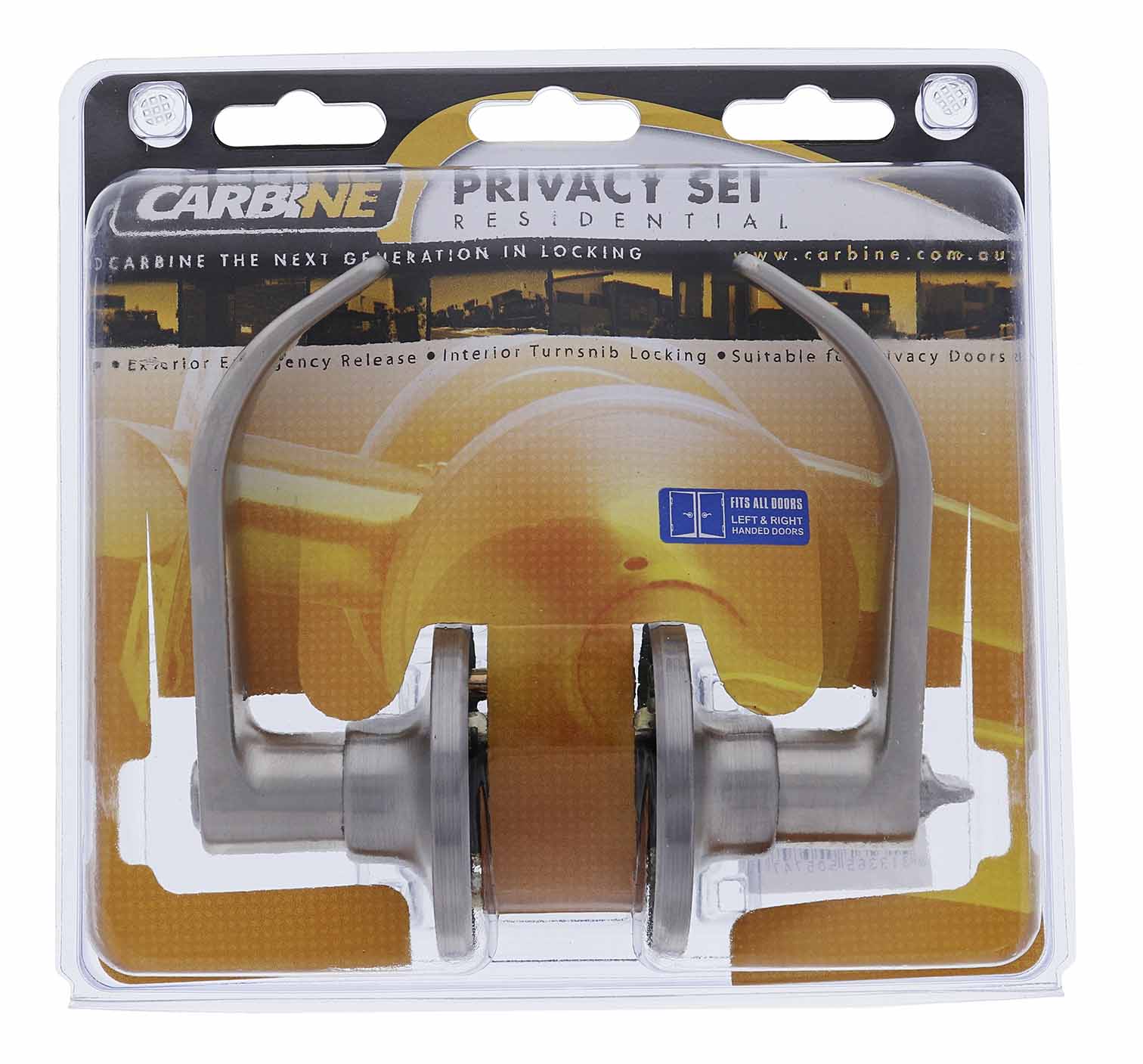 Carbine Empire SL8000 Tiebolt Standard Privacy Lever set, , Display Pack, Stainless Steel