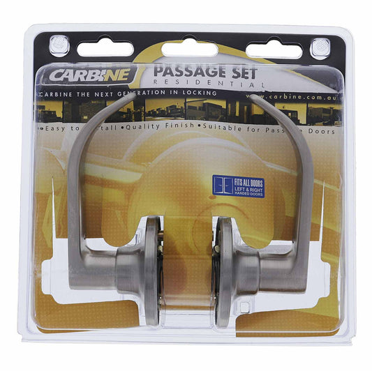 Carbine Empire SL8000 Tiebolt Standard Passage Lever set, , Display Pack, Stainless Steel