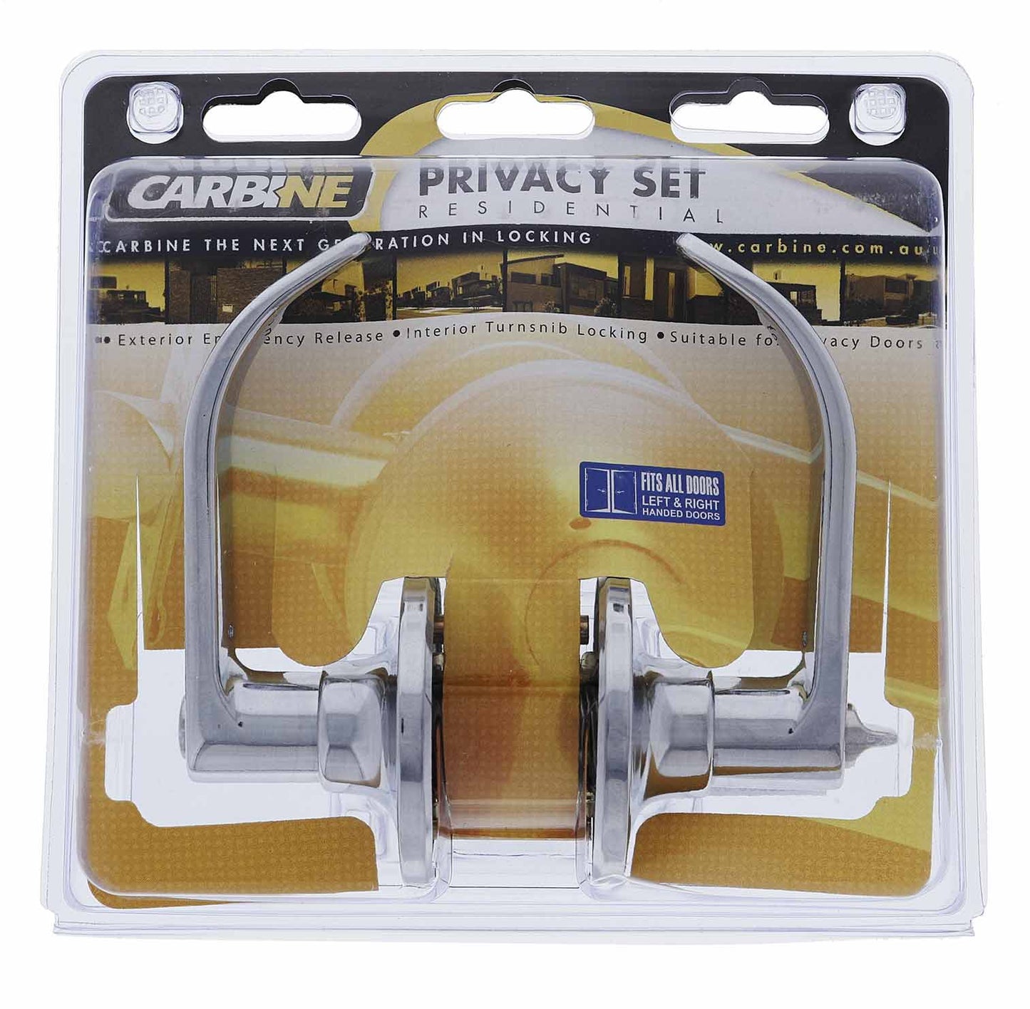 Carbine Empire SL8000 Tiebolt Standard Privacy Lever set, , Display Pack, Chrome Plate