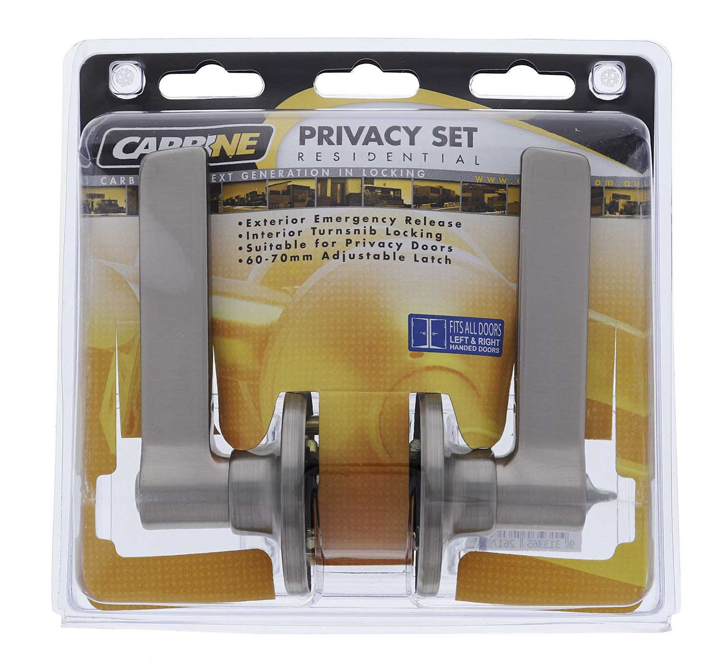 Carbine Diva SL9000 Tiebolt Privacy Lever set, Display Pack, Satin Nickel