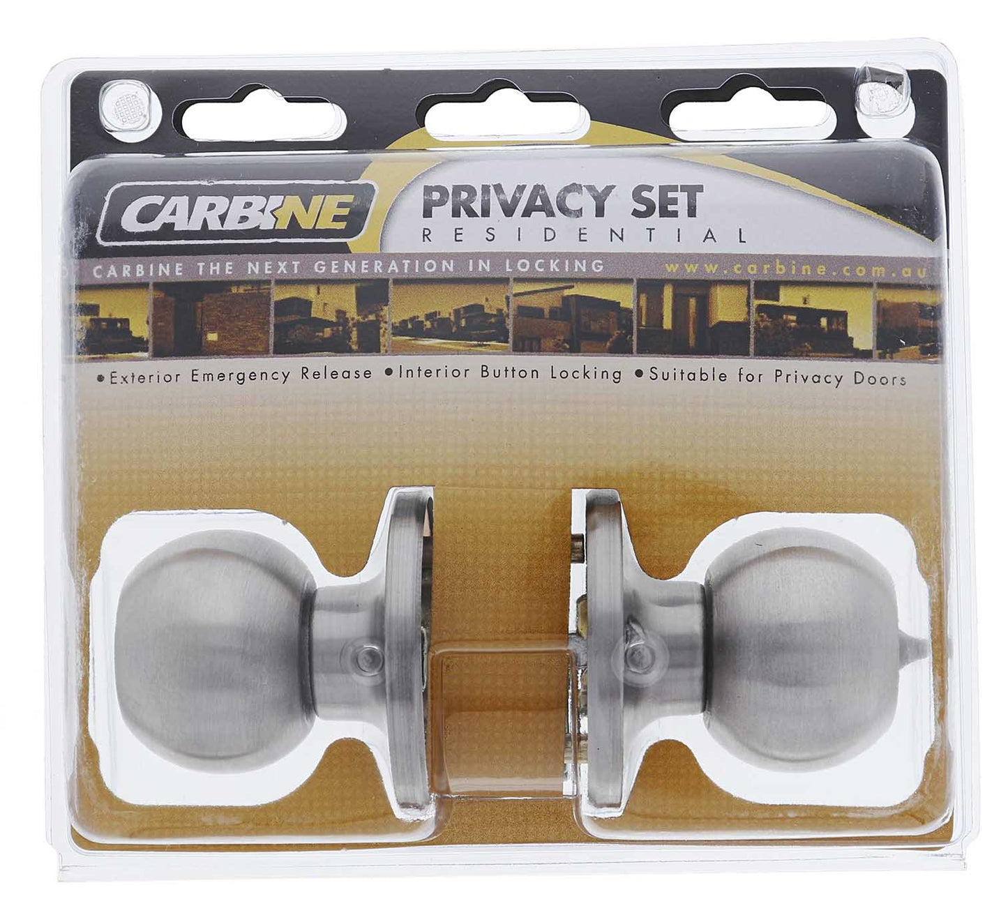 Carbine Aintree SS9000 Tiebolt Privacy set, , , Display Pack, Satin Stainless Steel