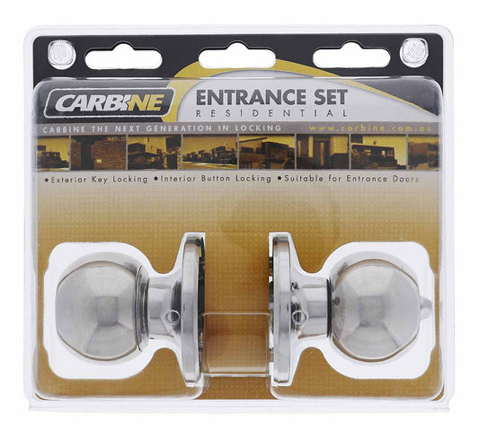 Carbine Aintree SS9000 Tiebolt Entrance set, , C4 Keyed to Differ , Display Pack, Chrome Plate