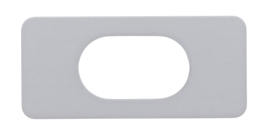 Souber UE2, Rectangular Adhesive Escutcheon Suits Oval Cylinder, 65.5mm x 30mm, Silver Anodised