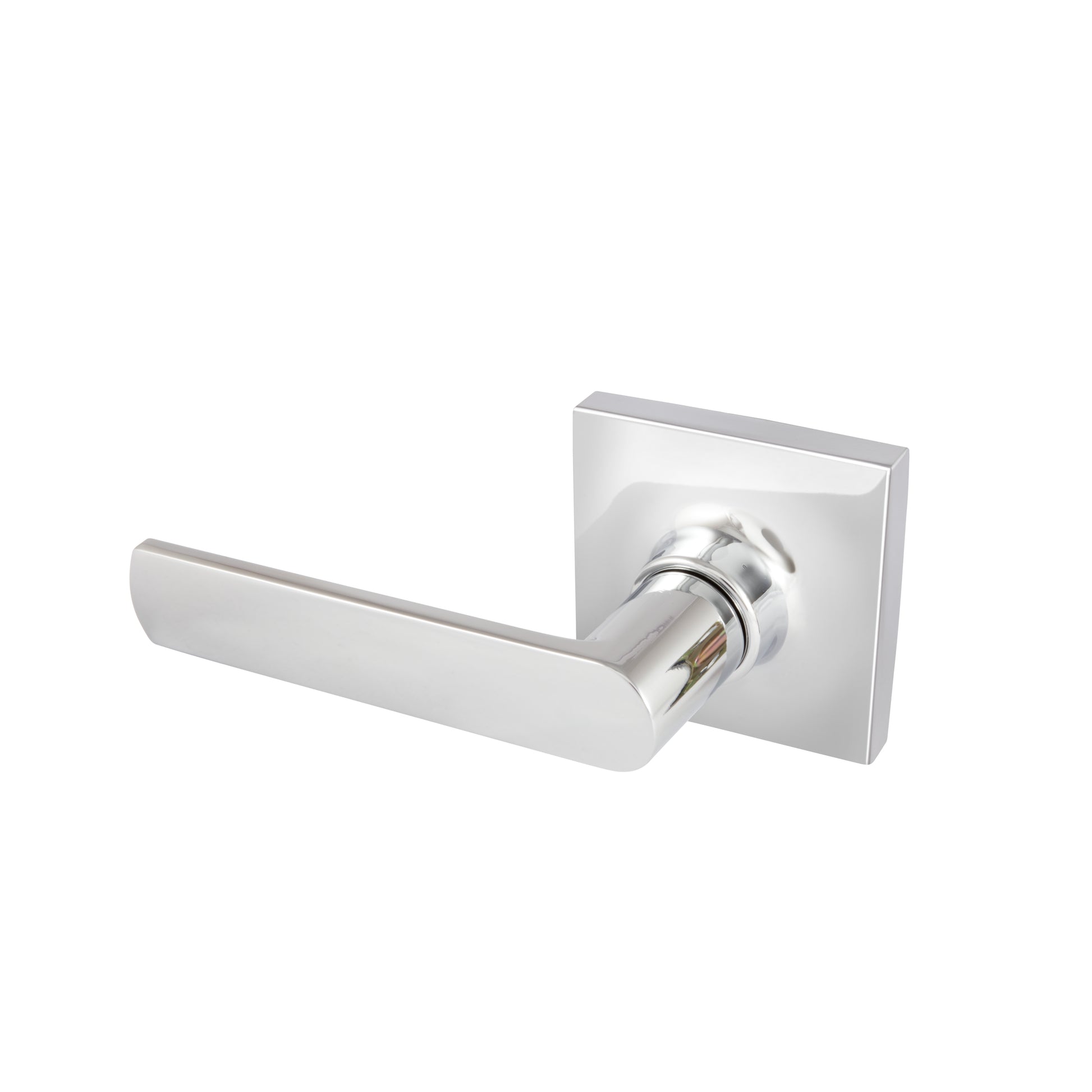 TradePro Square Rose Bela Dummy Trim Lever in Bright Chrome